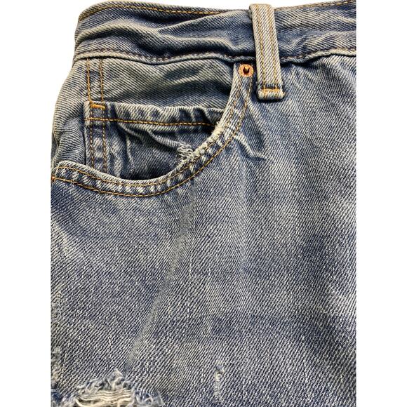 Old Navy High Rise Slouchy Taper Distressed Button Fly Jeans Size 24 Casual Boho - Picture 4 of 8